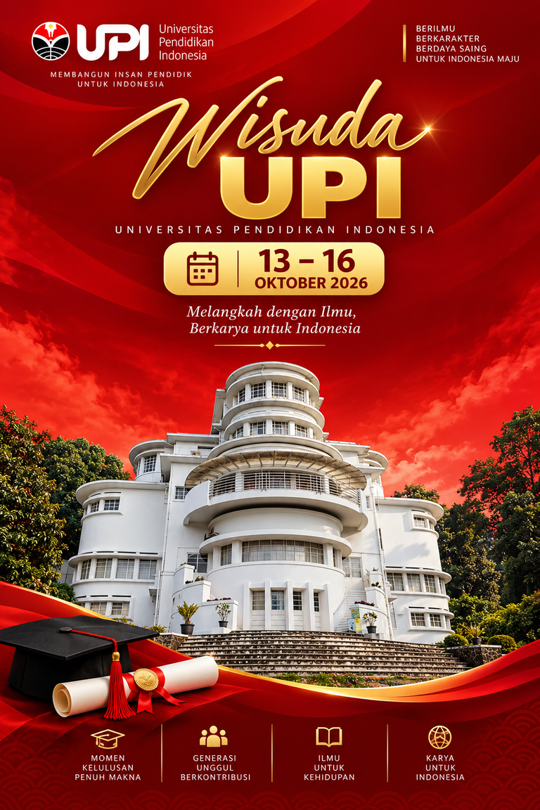 Wisuda UPI 13–16 Oktober 2026: Melangkah dengan Ilmu, Berkarya untuk Indonesia